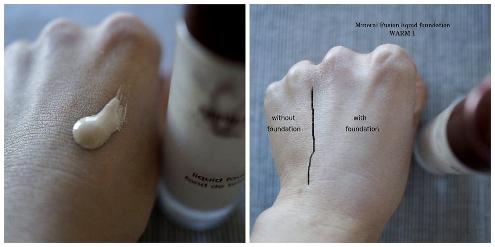 Mineral Fusion Foundation Warm 1 Swatch