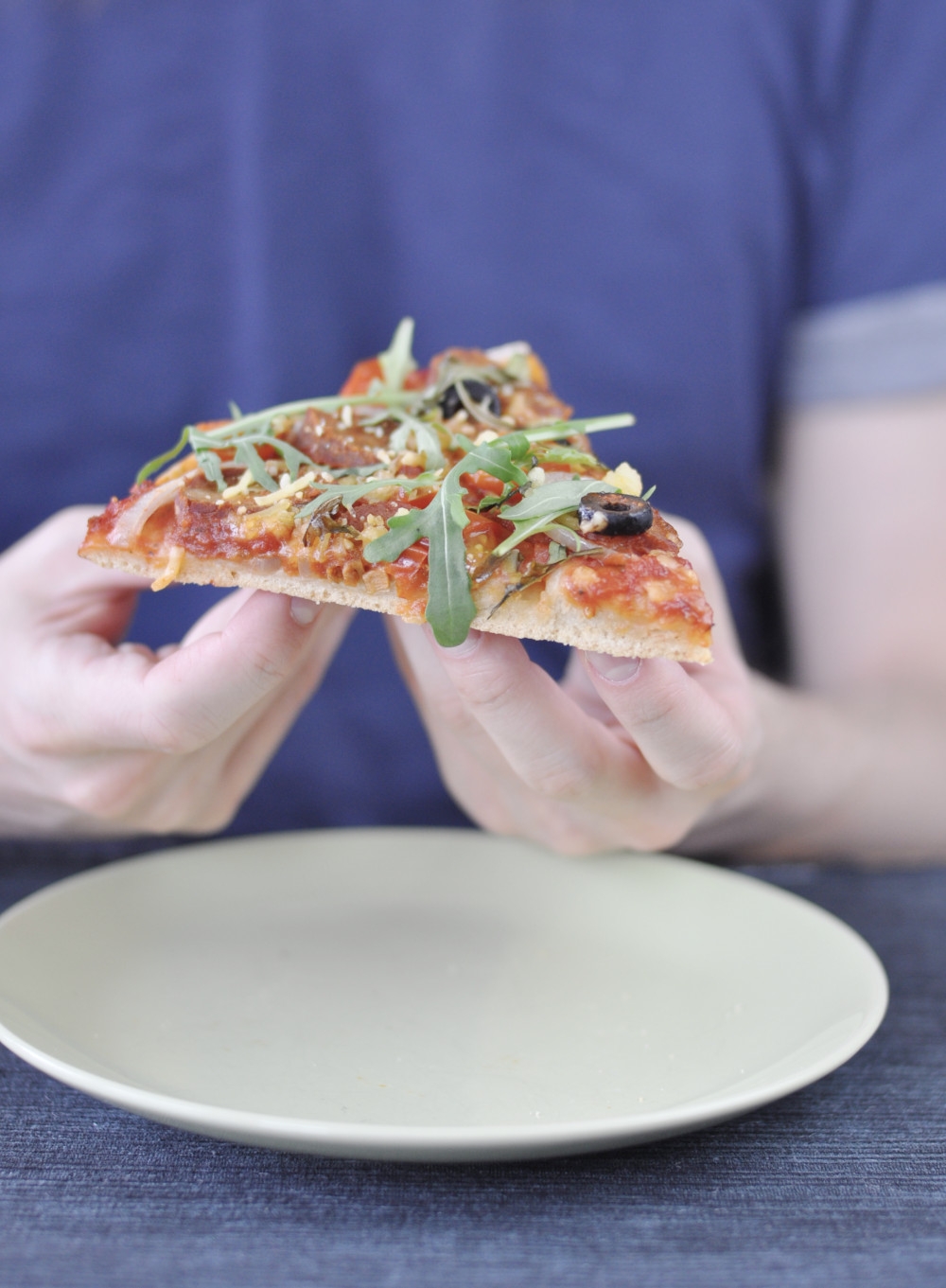 Quick Yeast-free Vegan Pizza with Chorizo and Onion