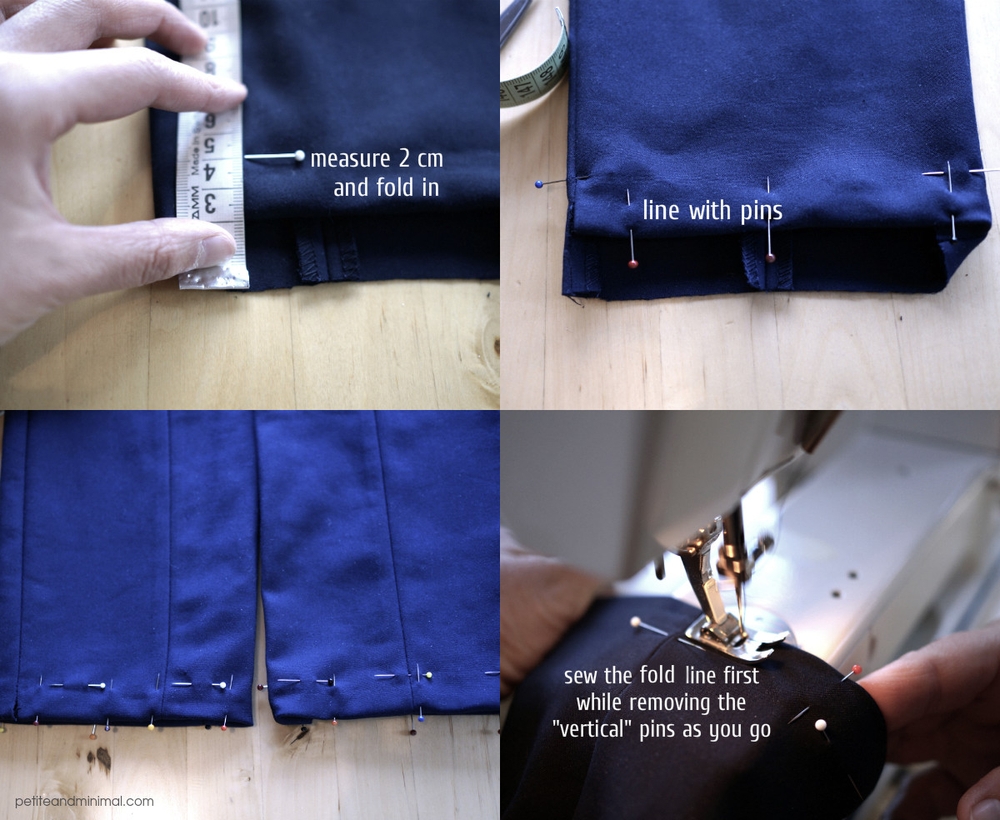 How to hem pants step 2