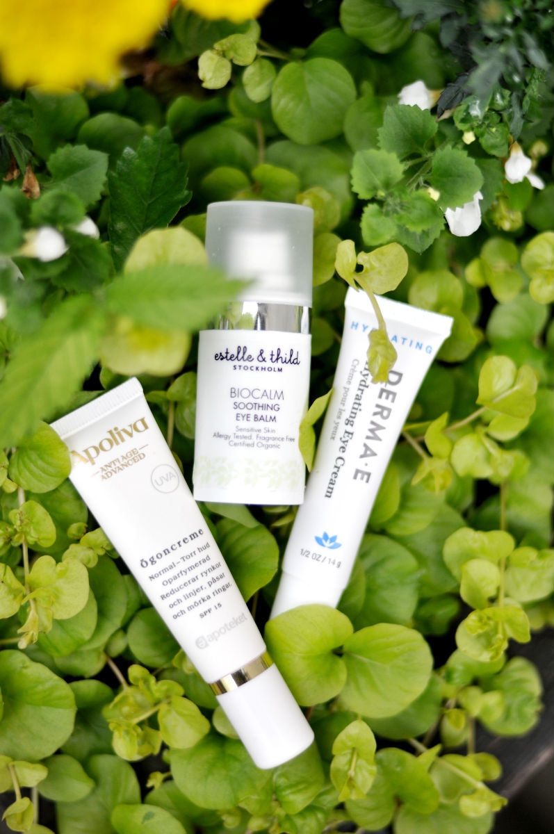 Estelle & Thild BioCalm Eye Cream, Apoliva Antiage Eye Cream, Derma E Hydrating Eye Cream