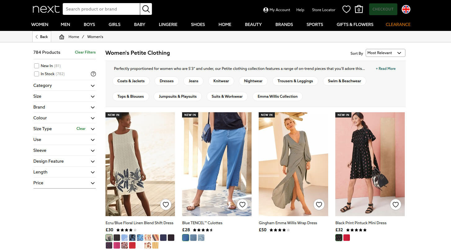 Petite brands exclusive outlet